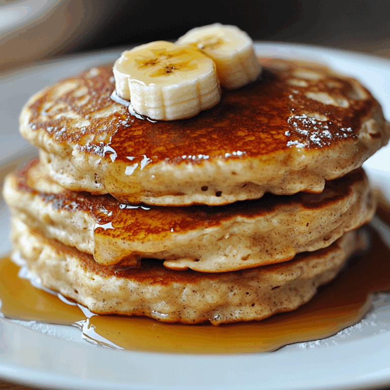 Fluffy Banana Oat Pancakes