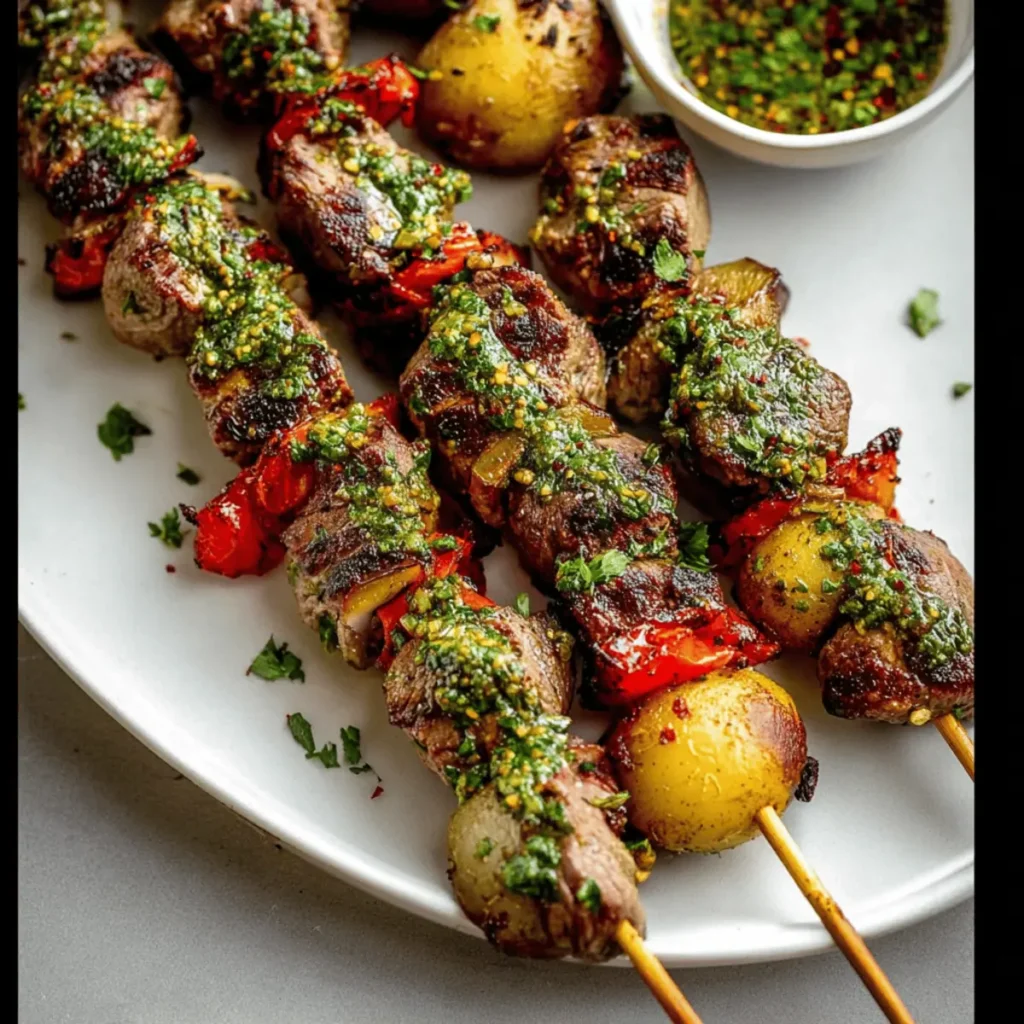Chimichurri Steak Skewers