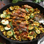 Garlic Butter Chicken with Fresh Zucchini and Sweet Corn