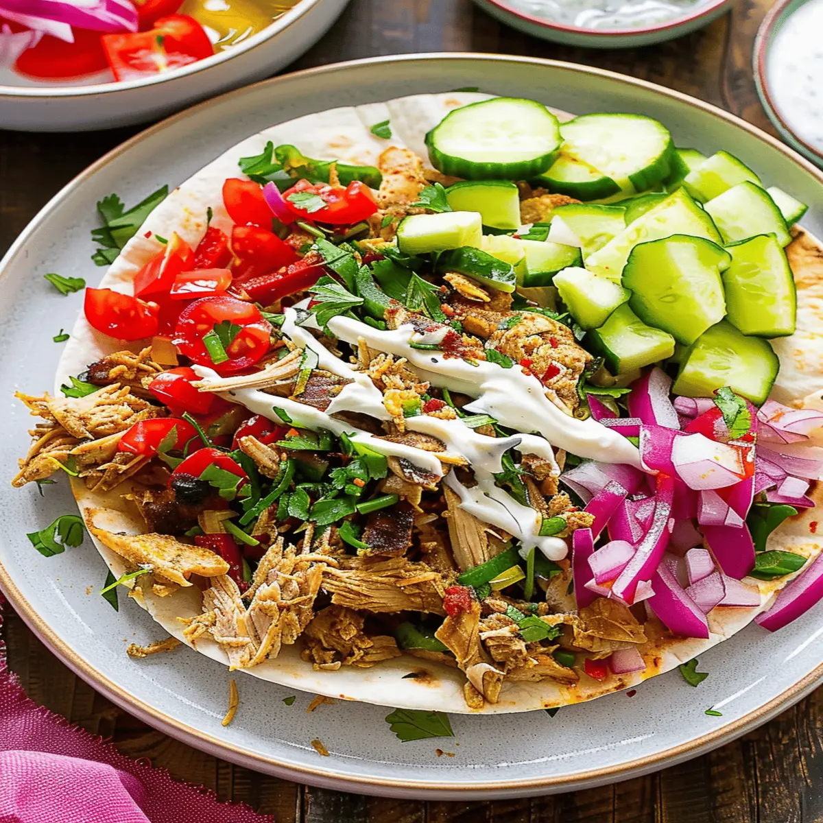 Slow Cooker Chicken Shawarma