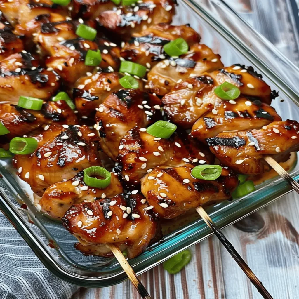 Sticky Korean Chicken Skewers