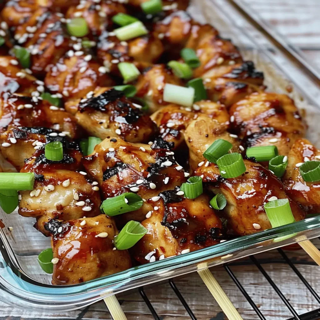 Sticky Korean Chicken Skewers