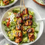 BBQ Chicken Skewer Salad