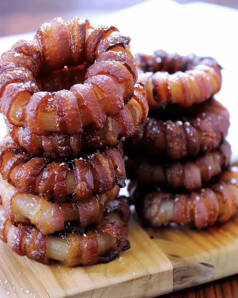 Bacon Wrapped Onion Rings