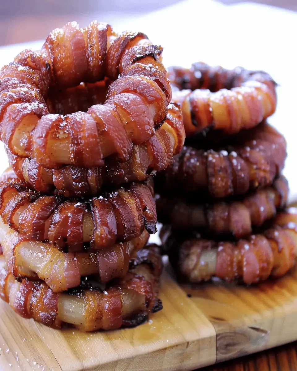 Bacon Wrapped Onion Rings