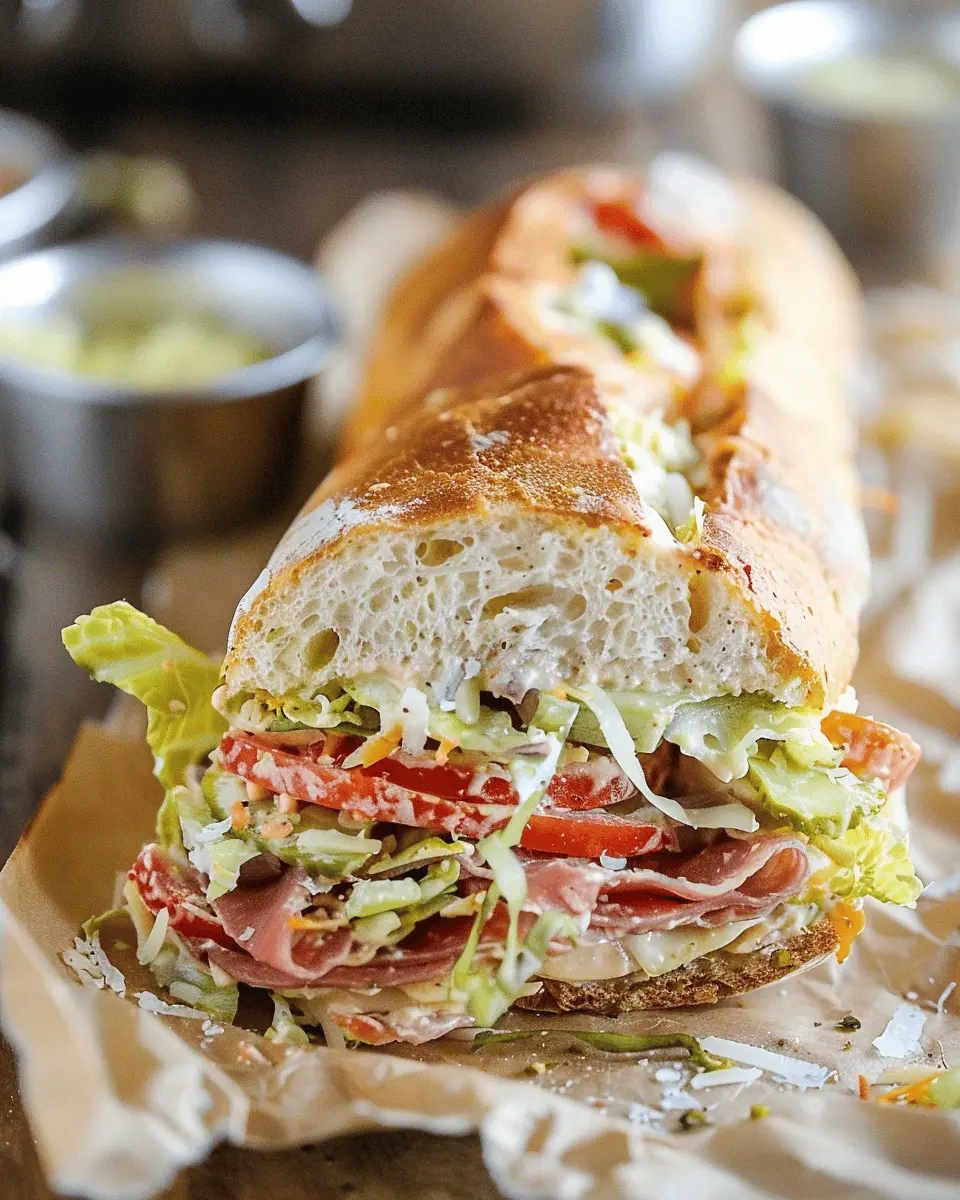 Baked Italian Grinder Sandwich