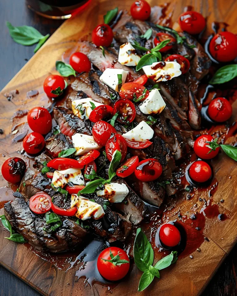 Balsamic Caprese Grilled Steak