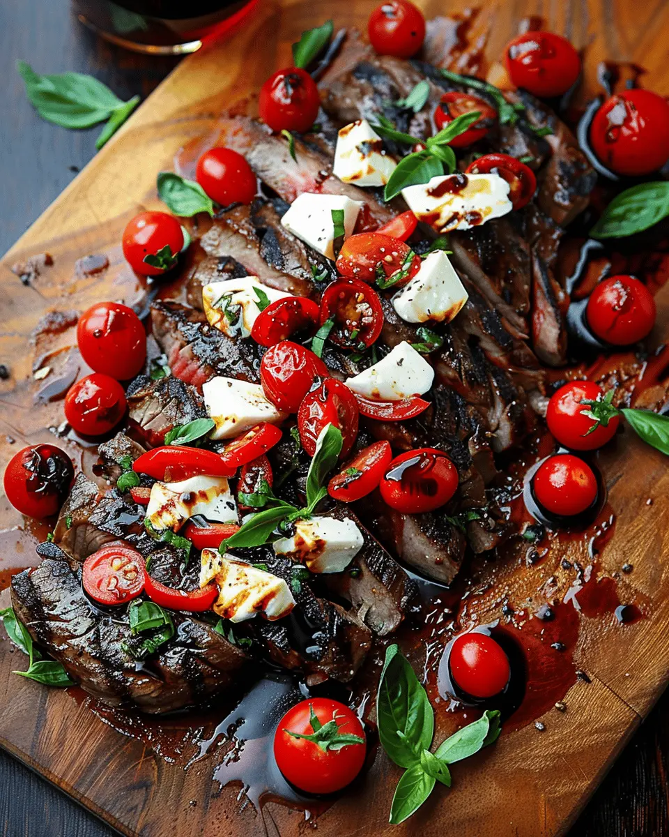 Balsamic Caprese Grilled Steak