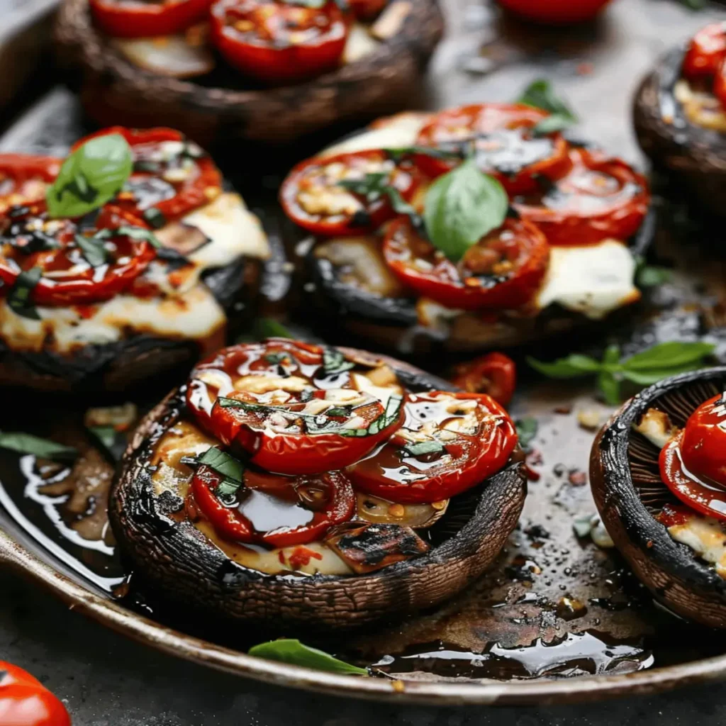 Caprese Stuffed Portobello Mushrooms