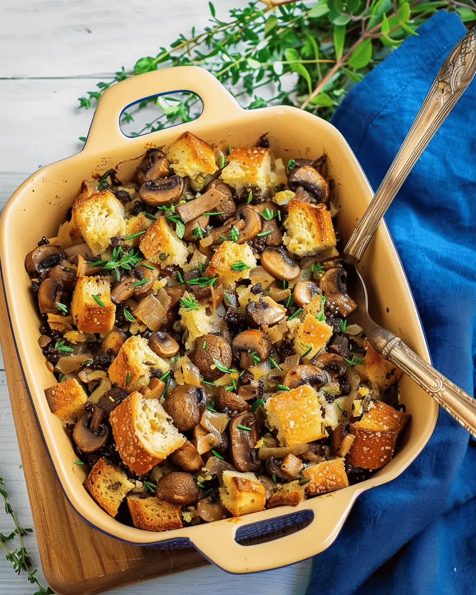 Challah Wild Mushroom and Herb Stuffing