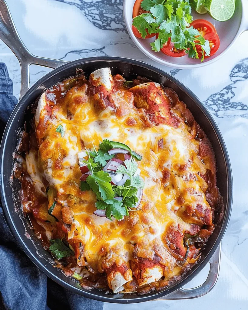 Cheesy Baked Zucchini Enchiladas