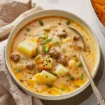 Cheesy Hamburger Potato Soup