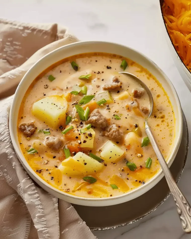 Cheesy Hamburger Potato Soup