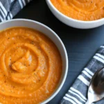 Comforting roasted carrot and parsnip soup
