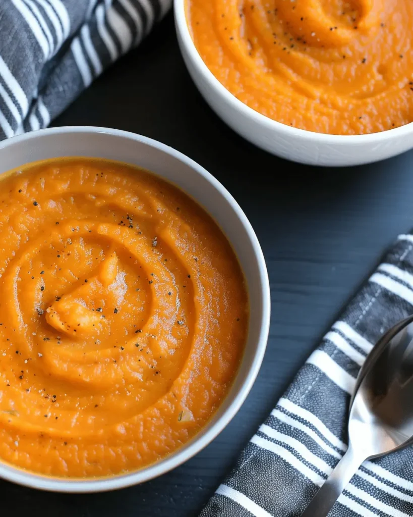 Comforting roasted carrot and parsnip soup