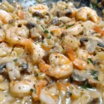 Garlic Butter Mushroom Shrimp Pasta