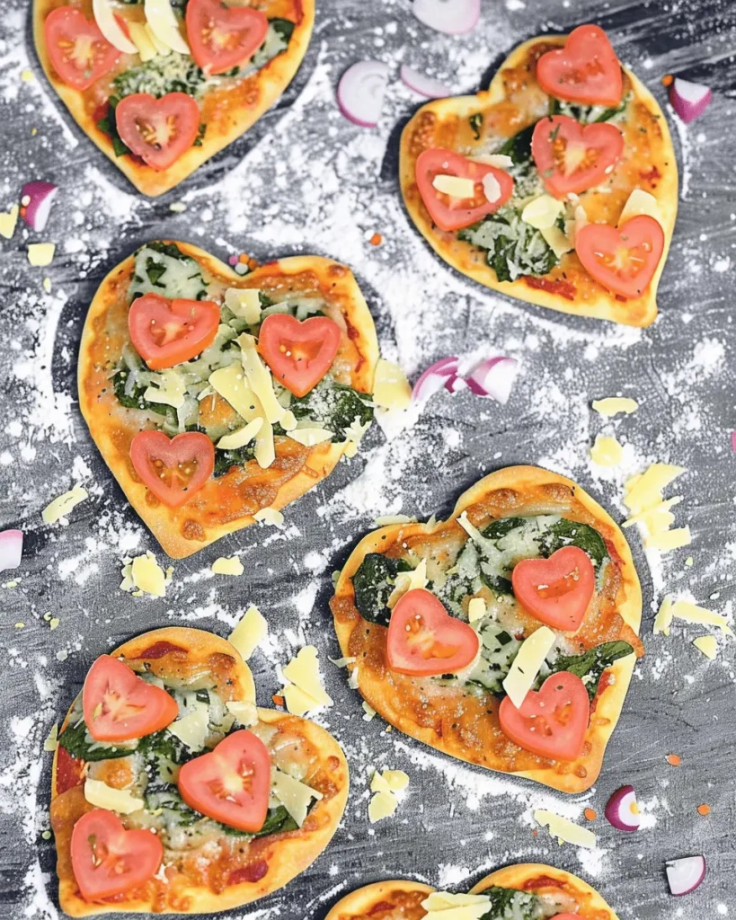 Heart-Shaped Mini Pizzas