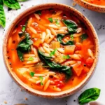 Italian Orzo Spinach Soup