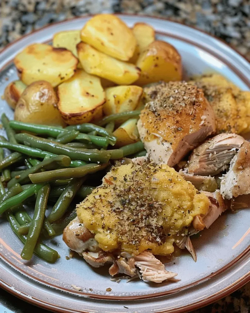 Slow Cooker Chicken with Green Beans and Potatoes