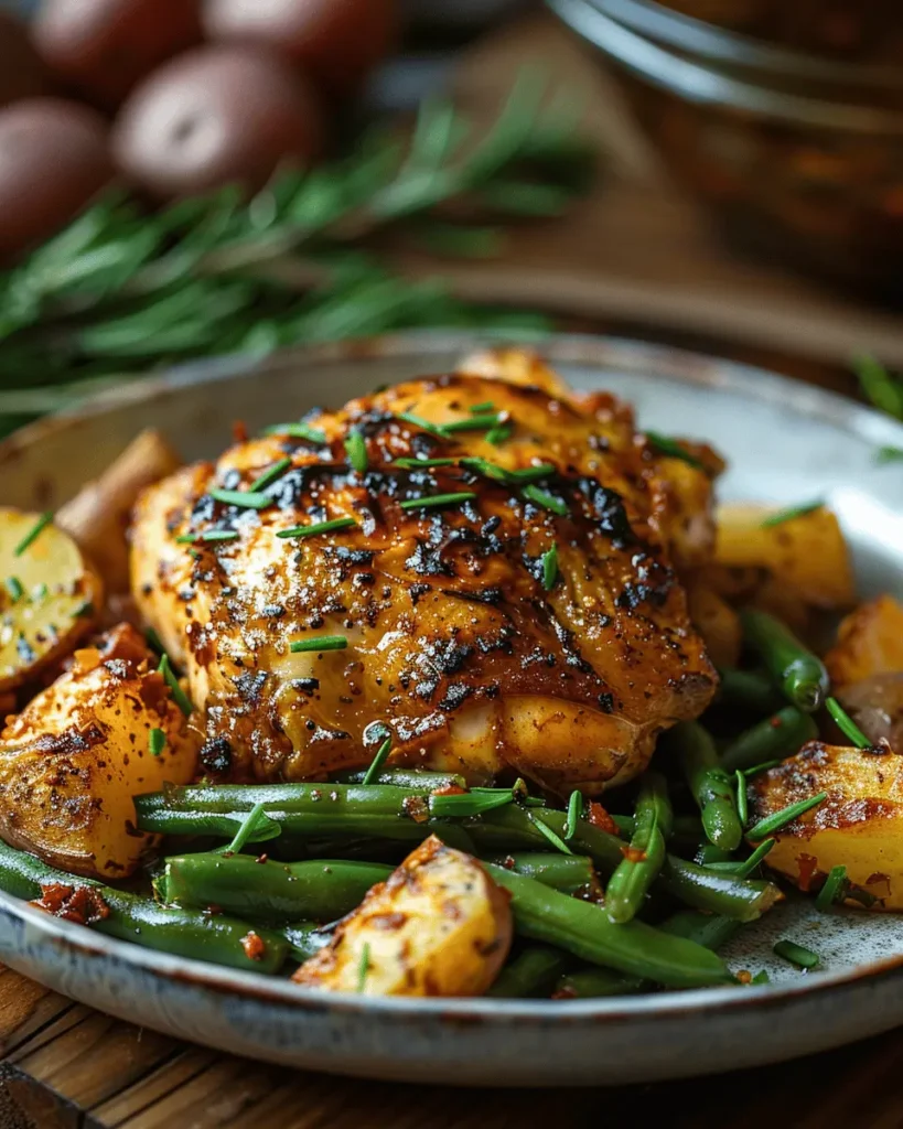 Slow Cooker Chicken with Green Beans and Potatoes