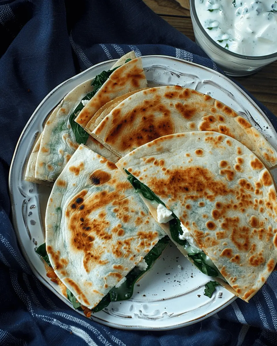 Spinach and Feta Quesadillas: Easy and Delicious Homemade Treat