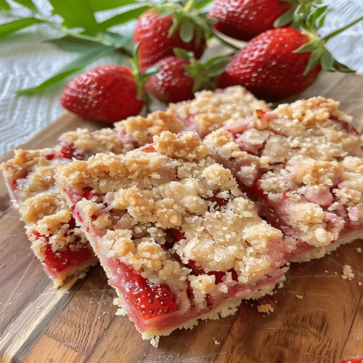 Strawberry Cheesecake Crumb Bars