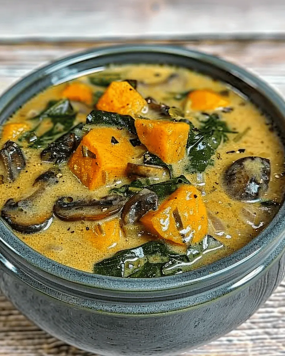 Sweet Potato Heaven Creamy Mushroom & Spinach