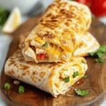 Cheesy Garlic Chicken Wraps