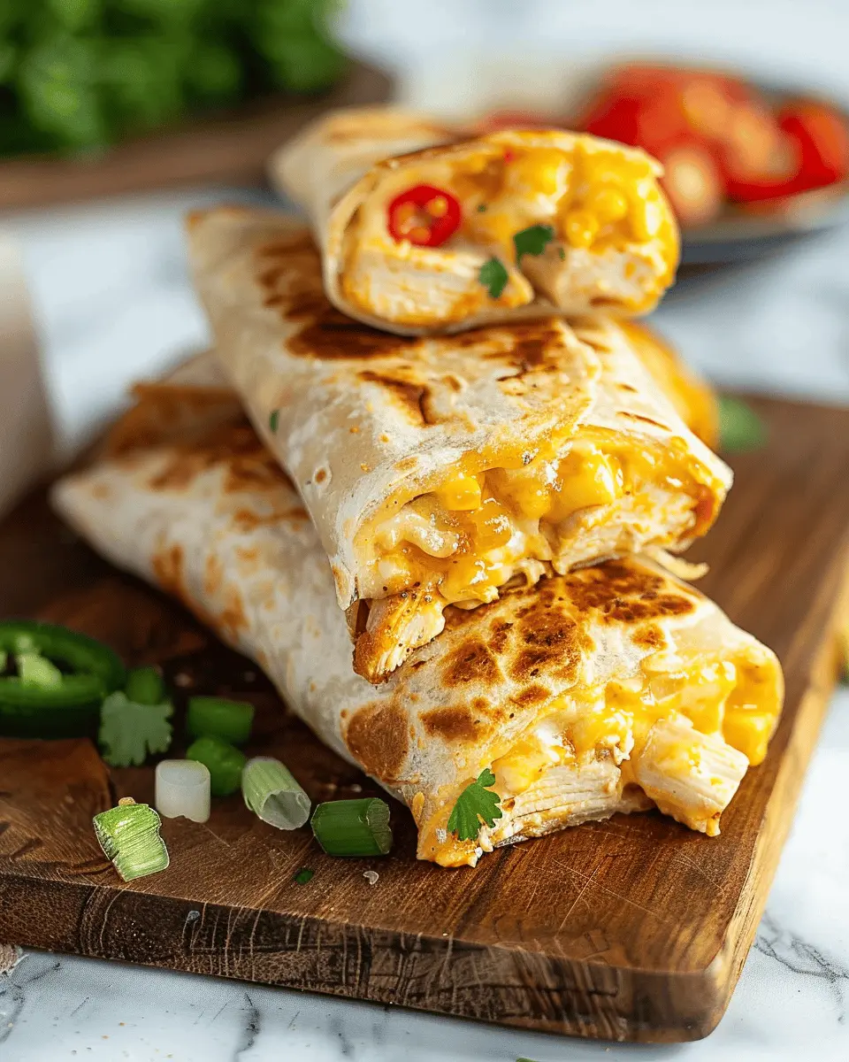 Cheesy Garlic Chicken Wraps: Easy Recipe for Home Cooks