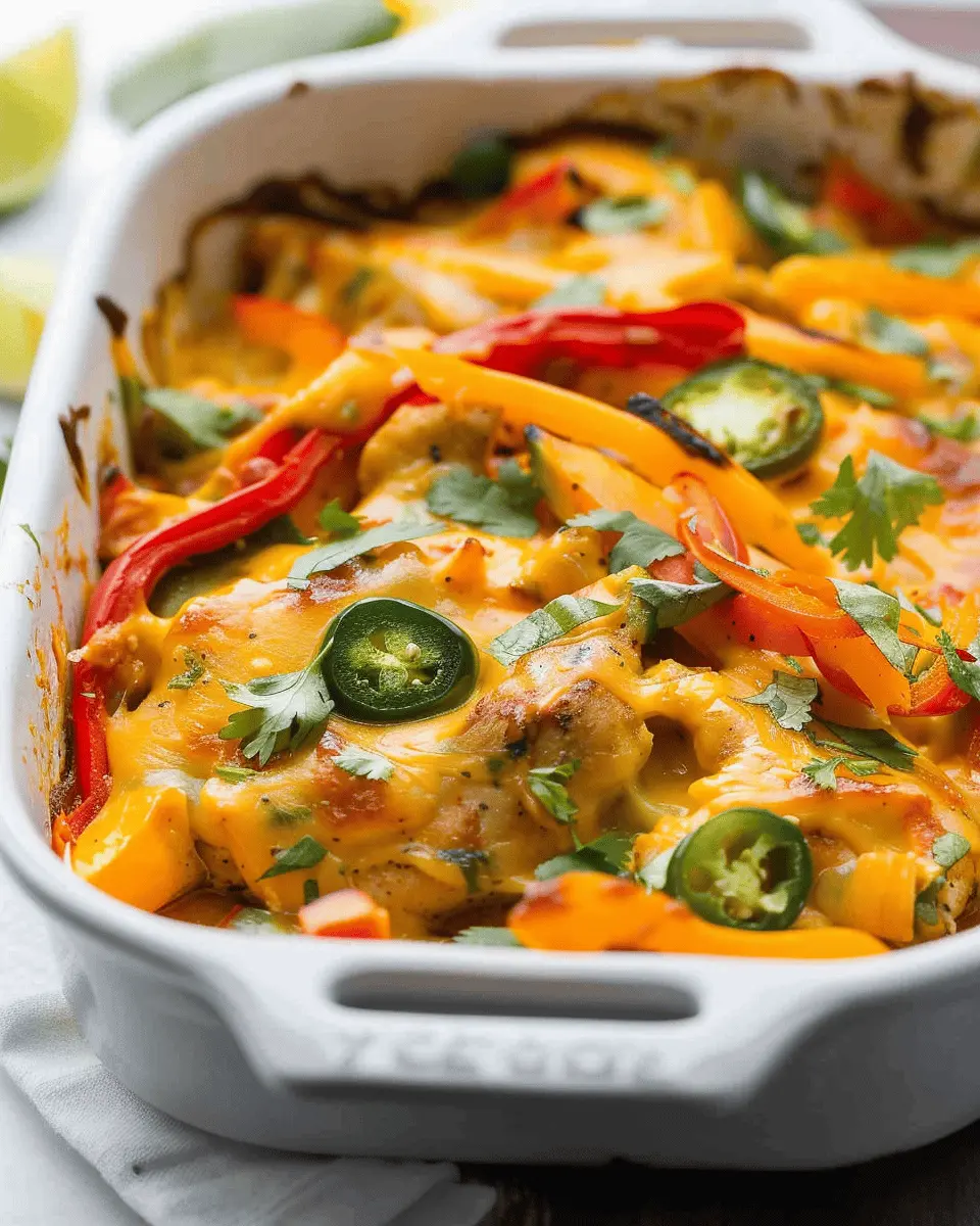 Cheesy Baked Fajita Chicken: A Joyful Twist on Classic Flavors