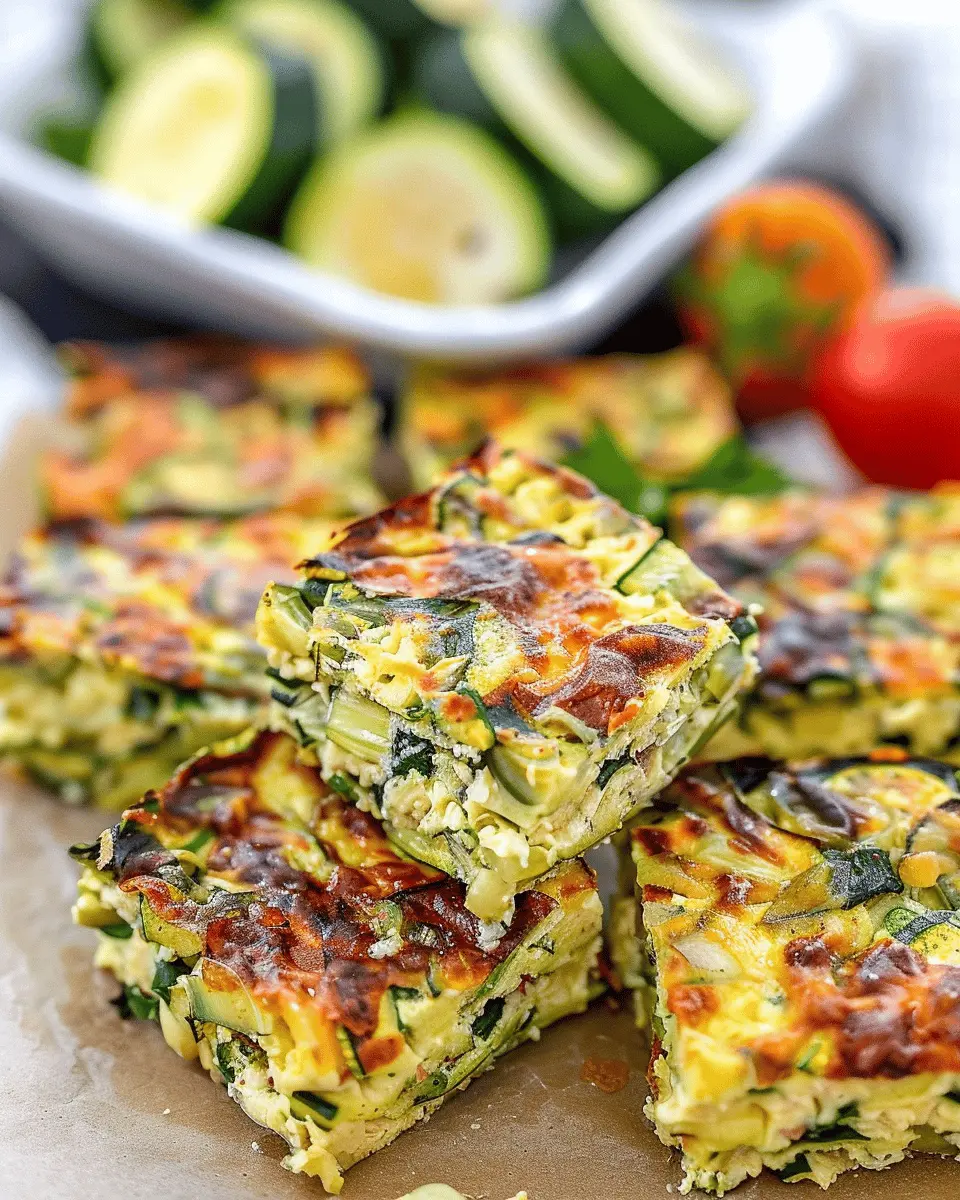 Vegetarian Zucchini Slice: Easy Recipe with Turkey Bacon and Chicken Ham