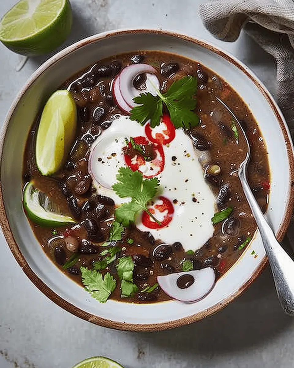 Black Bean Soup: Easy, Hearty Recipe with Turkey Bacon Delight