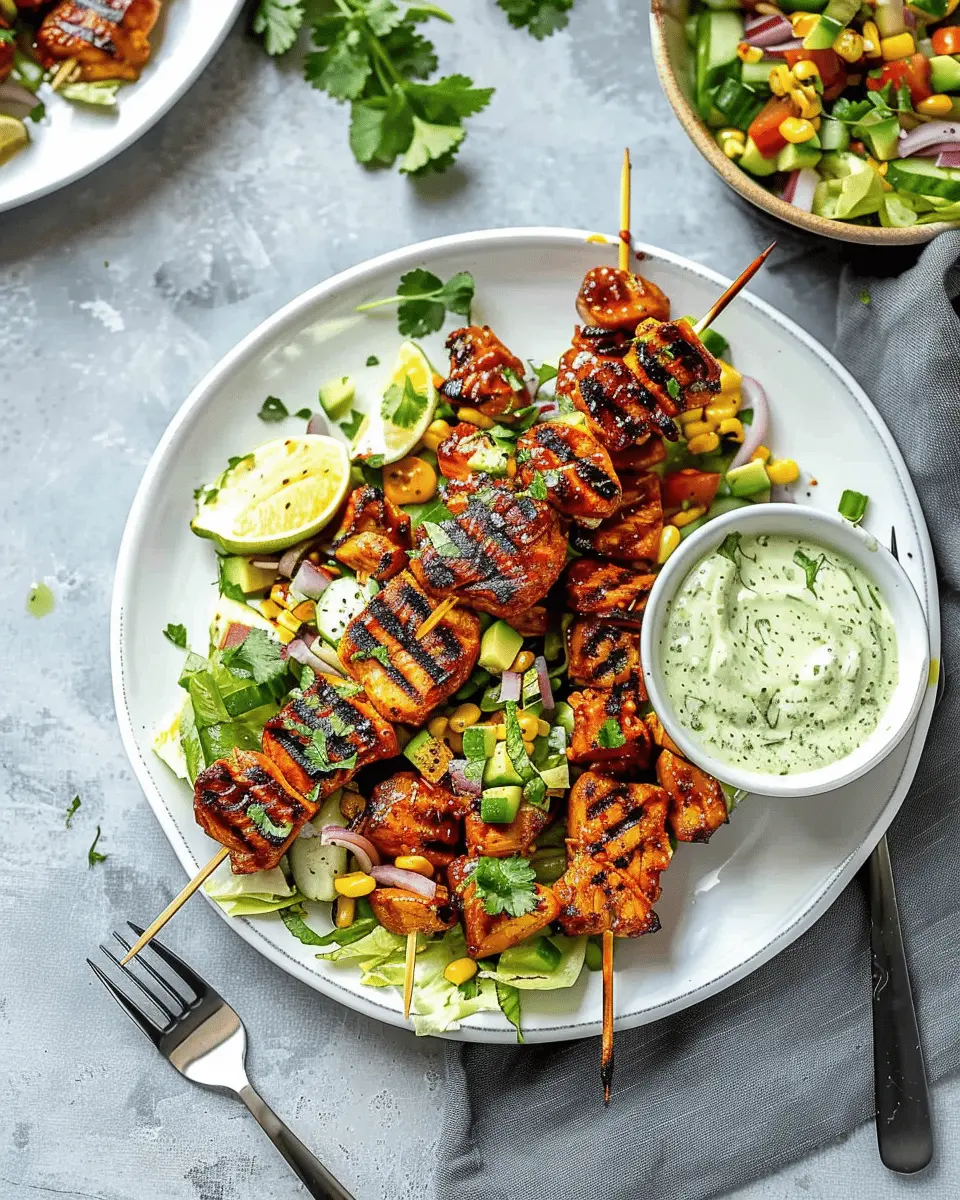BBQ Chicken Skewer Salad: A Juicy Twist on Summer Favorites