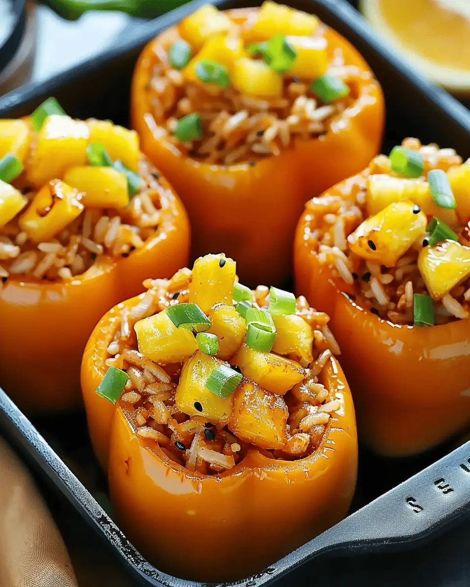 Teriyaki Pineapple Chicken: Juicy Stuffed Peppers Delight