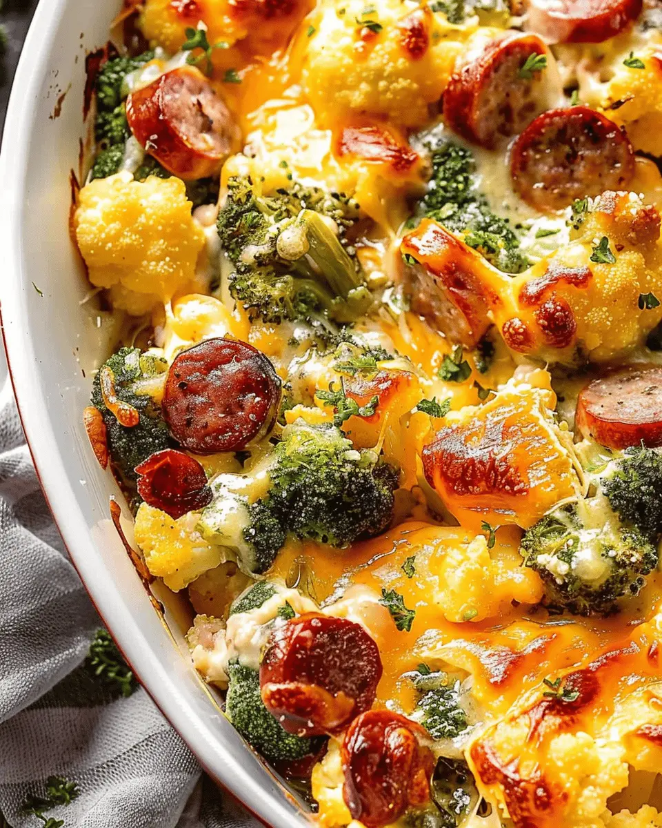 Cheesy broccoli, sausage and cauliflower casserole: A comforting delight