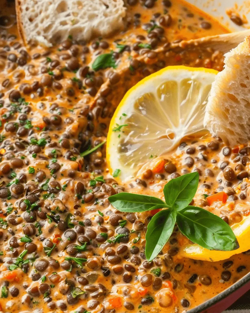 Rich Mediterranean Creamy Lentils: A Cozy Delight for Home Cooks