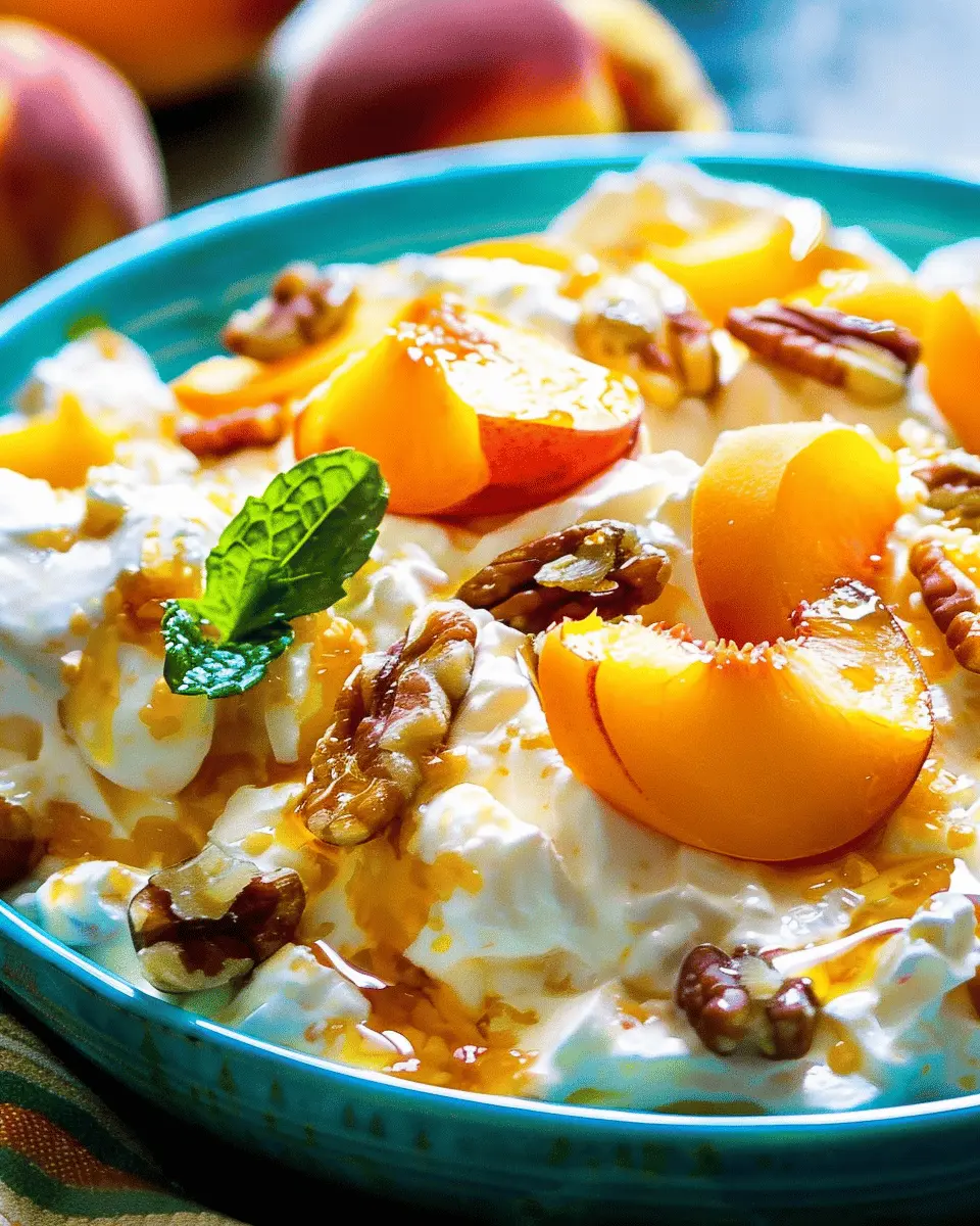 Millionaire Peach Salad: A Juicy Twist with Turkey Bacon and Chicken Ham