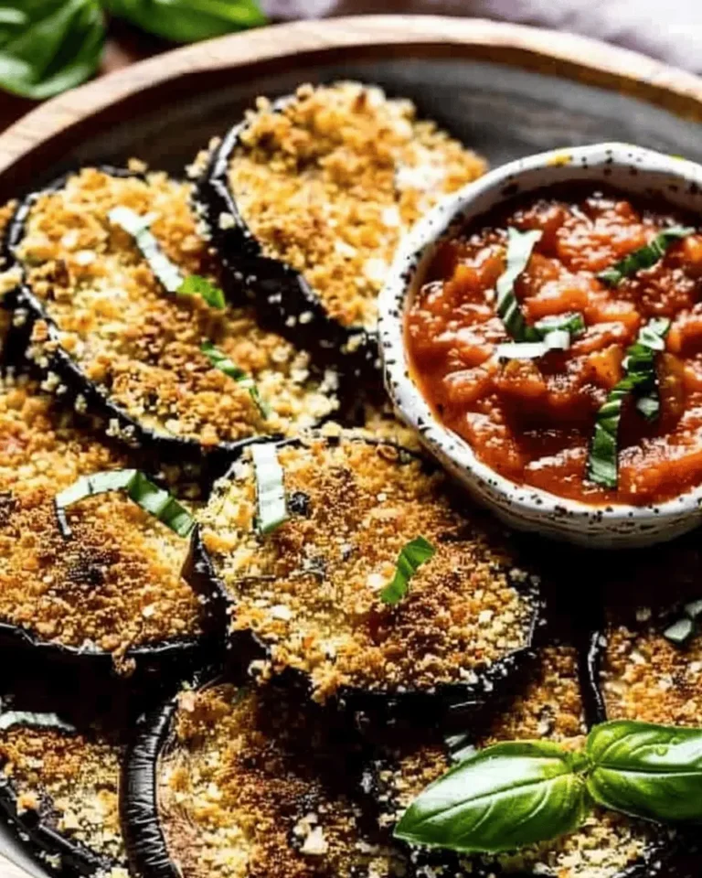 Crispy Baked Eggplant Parmesan