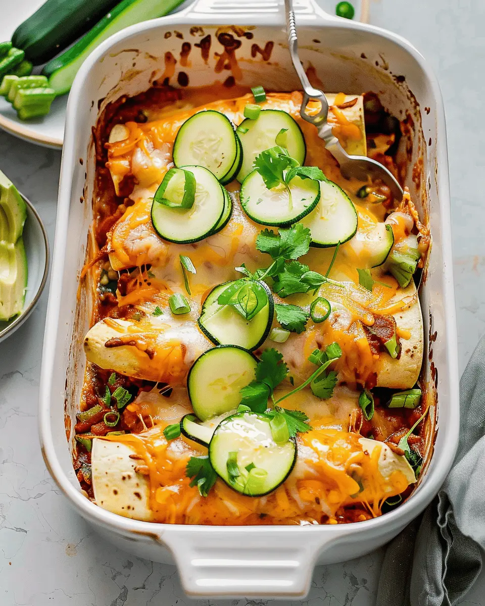 Cheesy Baked Zucchini Enchiladas: A Deliciously Easy Twist