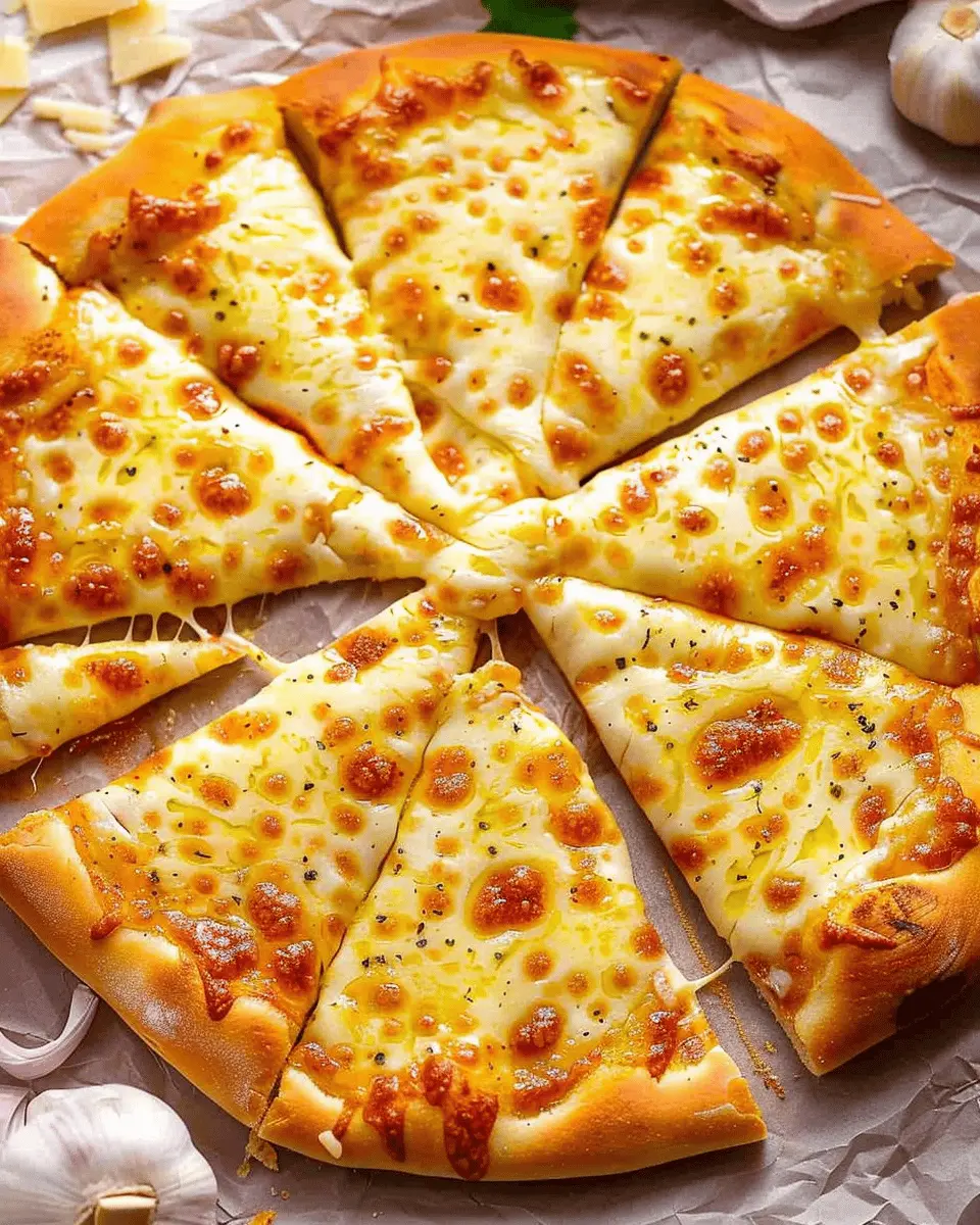 Garlic cheese pizza: The best homemade delight for food lovers