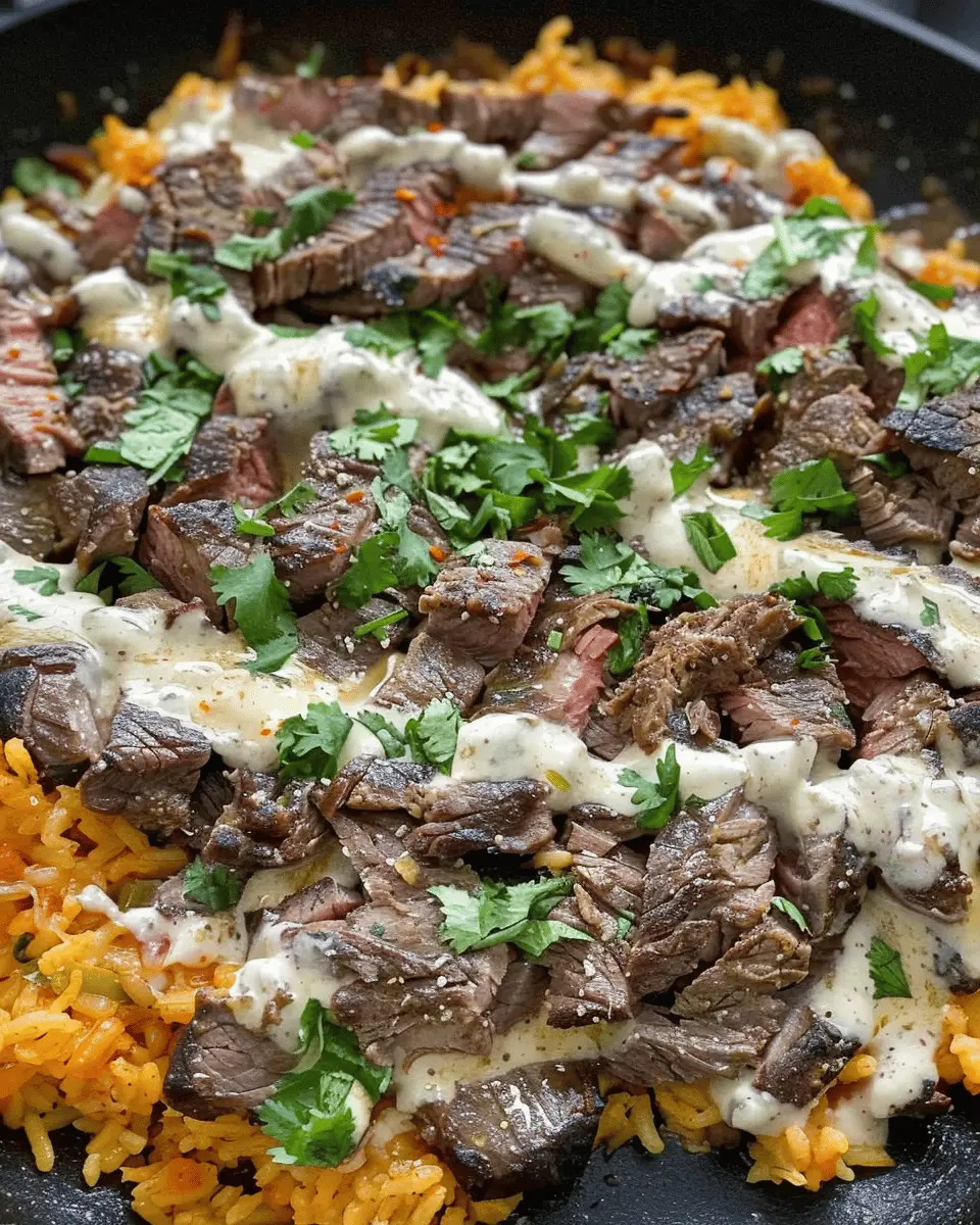 steak and Queso Rice