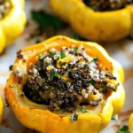 stuffed Patty Pan Squash with Quinoa