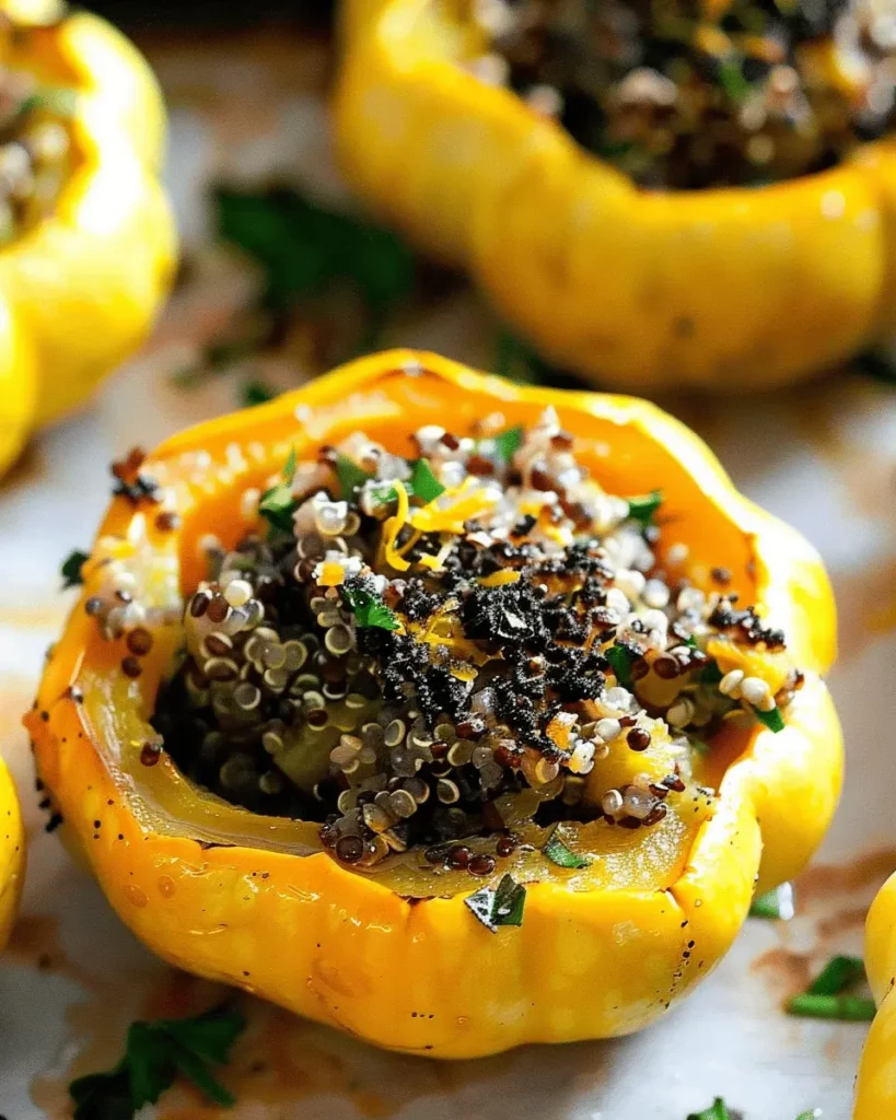 stuffed Patty Pan Squash with Quinoa