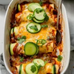 Cheesy Baked Zucchini Enchiladas