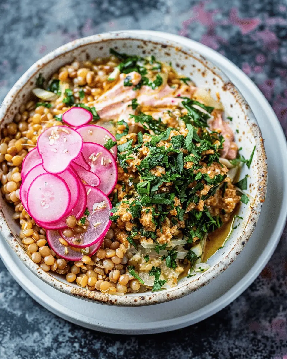Rich Mediterranean Creamy Lentils: Indulgent Flavor Awaits