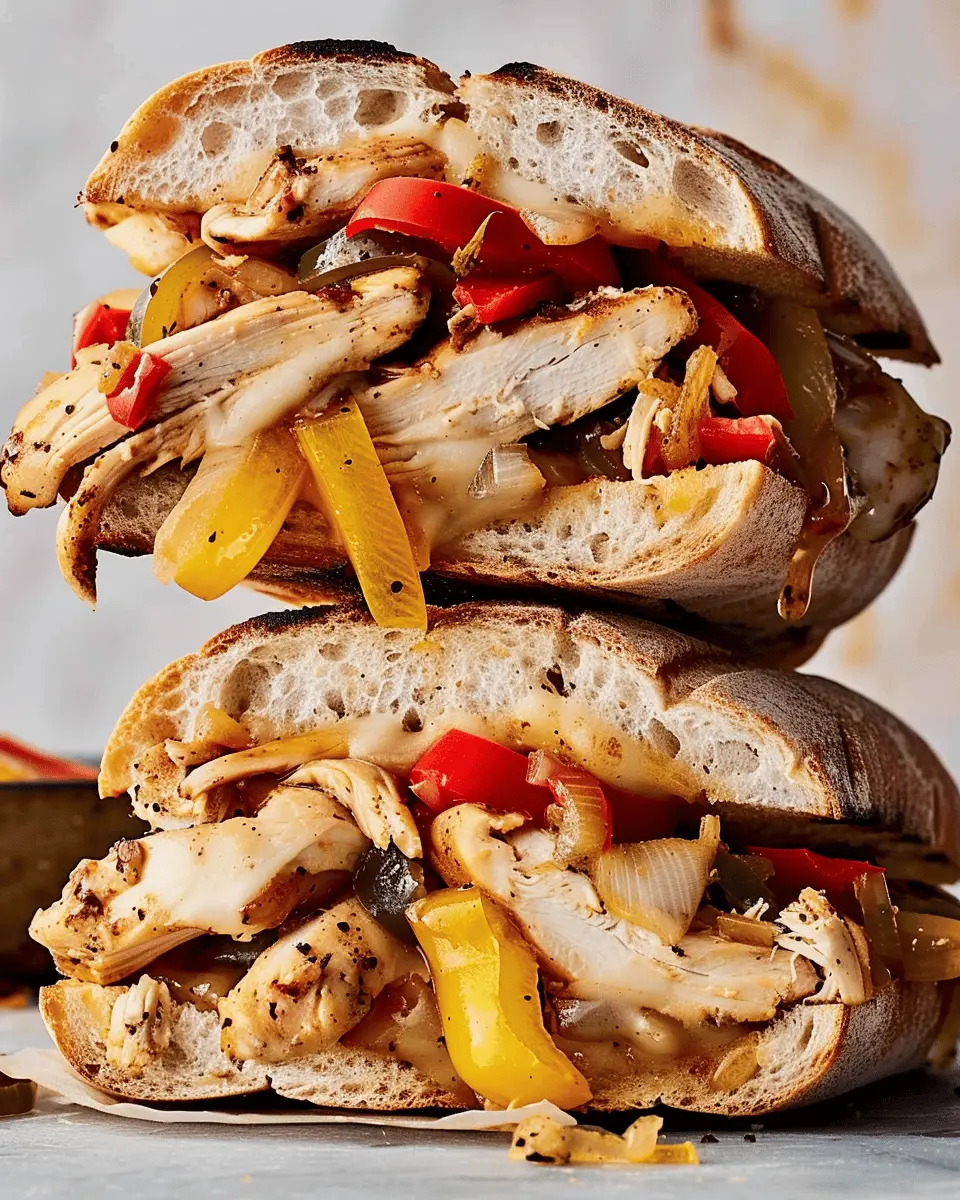 Chicken Philly Sandwich Delight: Juicy Turkey Bacon & Chicken Ham Twist