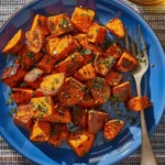 Garlic Butter Roasted Sweet Potatoes