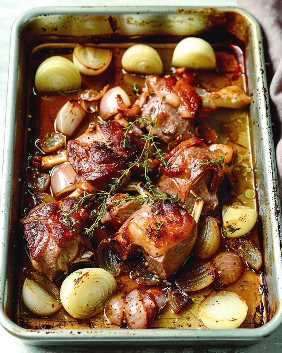 Beer Glazed Onions and Salt Pork: Easy Comfort Food Delight