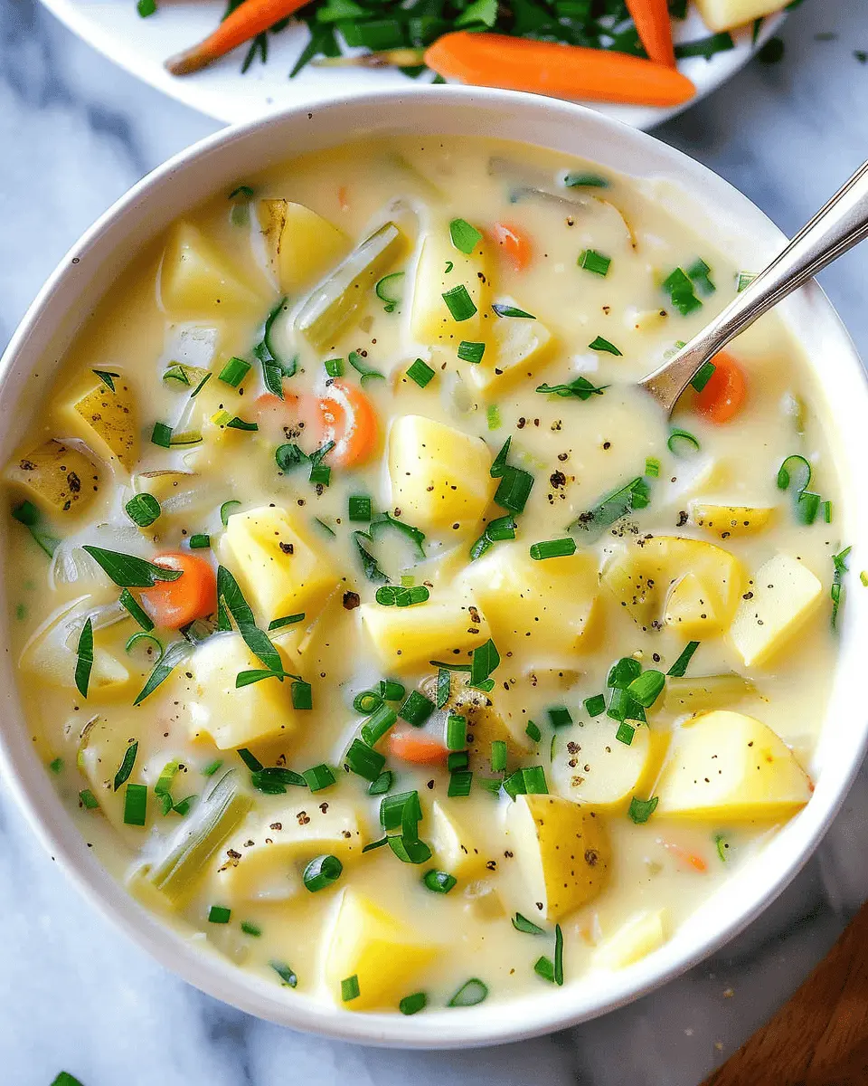 Creamy Rustic Potato Soup with Turkey Bacon and Chicken Ham Delight