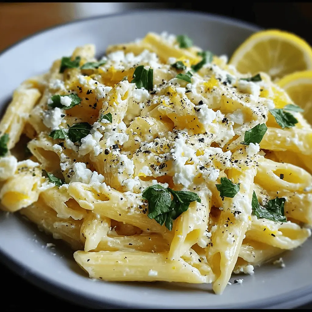 Creamy Lemon Feta Pasta: A Refreshingly Easy Twist on Dinner